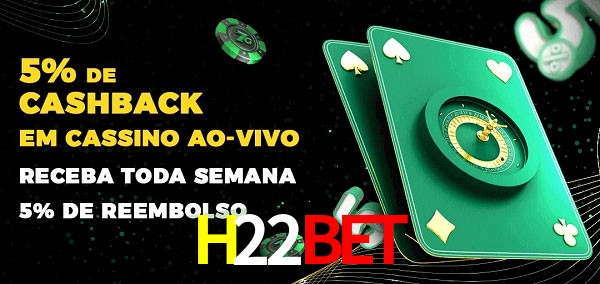 Promoções do cassino ao Vivo H22Bet